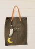 Parisian Bags. Green Bag. Moon and Stars Bag. 